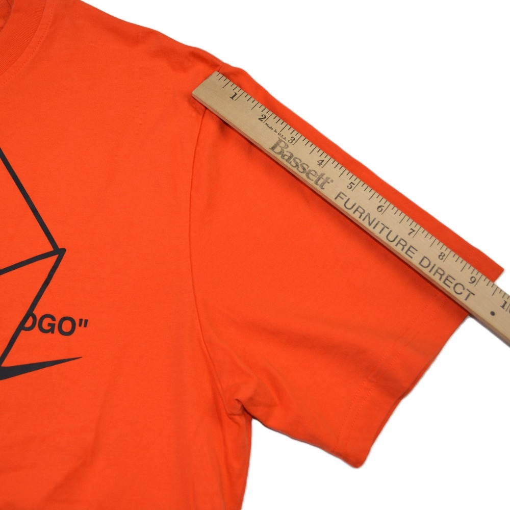Nike Off-White Air Max 90 Tuxedo Eagle Orange T-Shirt BQ0827-891 Mens Large - Picture 11 of 12